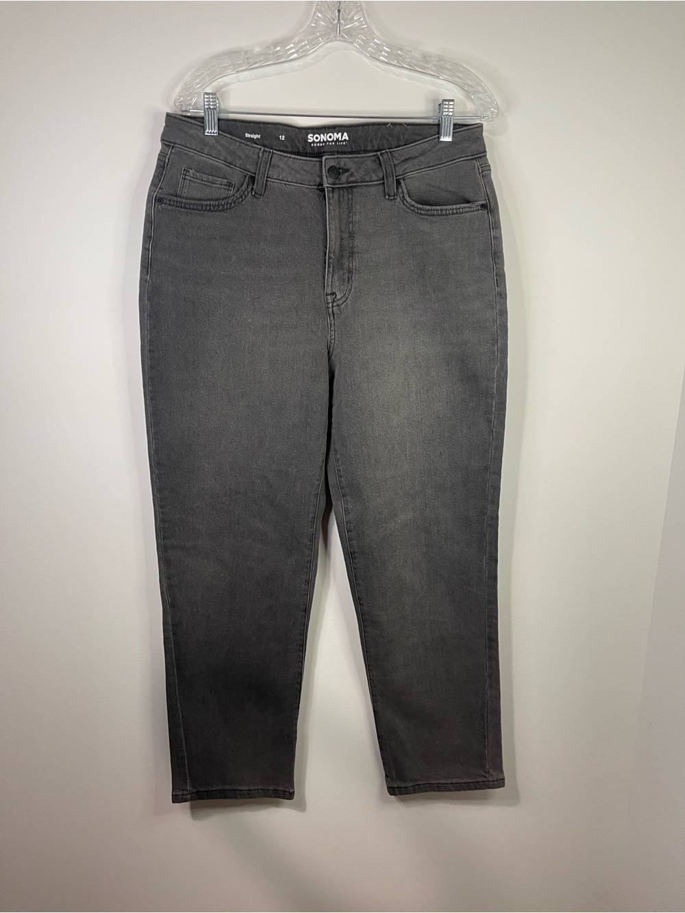 Sonoma Women's Charcoal Straight Leg Jeans